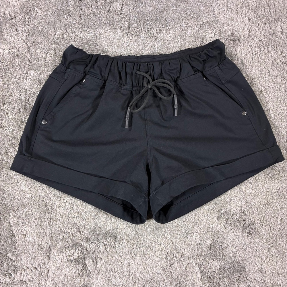 Lululemon Spring Break Away Shorts Womens 6 Black Swift Cuffed Drawstring